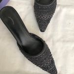 Ellemenno Vintage Romantic Coquette classy Black mules kitten heels pumps Photo 2