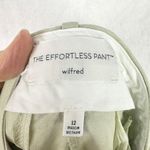 Wilfred Aritzia  The Effortless Pant Linen Size 12 Sage Green Wide Leg High Rise Photo 3