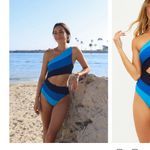 Beach Riot  Joyce One-Piece Swimsuit Marine Colorblock Sz Large NWT Photo 2