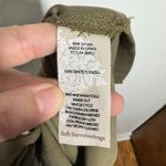 Soft Surroundings Top Women XL Olive Green Mandarin Collar Button Down Lagenlook Photo 7