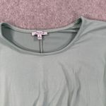 White Birch Handkerchief Hem Tunic Top Women's Medium Green Short Sleeve Photo 3