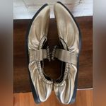 Free People Leather Gemini Ballet Flat Gold 7.5 Photo 3