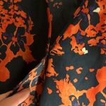 Devlin  Orange Floral Surplice Front Cut Out Back Sleeveless Top Size XS Photo 5