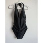 DKNY  Women's Large Swimsuit One Piece Tummy Control Halter Neckline Black NEW Photo 7