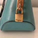 Salvatore Ferragamo Turquoise Teal Vintage Italian Leather Shoulder Bag Photo 4