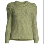 525 America Sweater Pointelle Knit Wool Blend Pear Green Sweater S NWT Revolve Photo 0