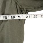 Free People Off Campus Shirt Womens XS Moss Green Tencel Metallic Boho Utility Photo 7