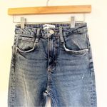 ZARA  High Waist Jeans sz 0 Distressed Cuff Medium wash Photo 4