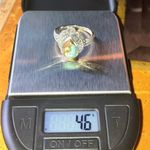 Natural Blue Moon Turquoise Sterling Silver Ring Size 10 Photo 8