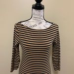 Xhilaration Tan/Black Stripe Bodycon Medium Dress Photo 4