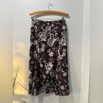 Danny & Nicole  Brown and White Floral A-Line Skirt, size 8 (1 piece) Photo 1