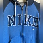 Nike The Athletic Dept Rare Vtg. Navy Zip Up Long Sleeve Hooded Sweatshirt #Pk Photo 1