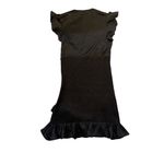 AQUA  NWT Black Smocked Ruffle Dress Photo 1
