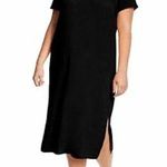 Jessica Simpson Black Midi Length Short Sleeve Shirt Dress Size Medium Photo 0