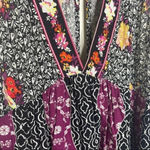 Free People Black Floral Deep V Dream Darlin' Tank Top Size Small Photo 3