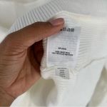 Bar III ‎ Womens Size 1X White Ribbed Cut-Out Long Sleeve Mock Neck Sweater Top Photo 8