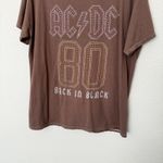 [Vinyl Icons] Brown ACDC Back in Black Studded Graphic Tee T Photo 4