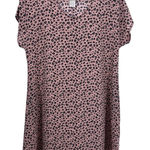 Pink Animal Print‎ Mini Dress Small Sleeveless Soft Knit Cheetah Y2K Casual Photo 0
