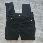 Rag and Bone High Rise Ankle Skinny Black Velvet Women's 27 Photo 6