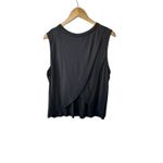 Te Verde Dark Gray Open Back Cotton Blend Tank Workout Yoga Lounge Size XL Photo 4