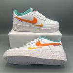Nike  Air Force 1 LV8 GS Big Girl 7Y Casual Shoes White/Safety Orange \Women #8.5 Photo 12