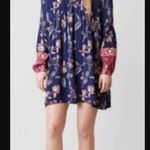 Billabong  | Blue and Purple Long Sleeve Dress Lace Up Neck Size Medium Photo 1