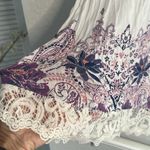 Free People Intimately Lace Slip Mini Dress White Purple Boho Indie Festival Photo 4