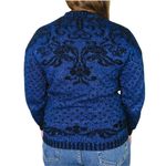 Adele 1980s Vintage Grandmacore Blue Sparkly Knit Sweater Large Photo 2
