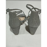 Jessica Simpson Woman’s 7m Silver Sparkly Strappy Open Toe Wedge Heel Sandal 706 Photo 4