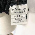 VINTAGE 90s STENAY Sheer Beaded Top Black Size 24 Photo 7