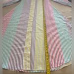 Women’s Rainbow Striped Long Maxi Shirt Dress Size Small Button Up Collar Multiple Photo 5