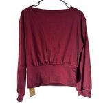 NWT OGL Non Itchy Wool Blend Boatneck Brami Long Sleeve Ruby Berry Size Large Red Photo 3