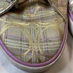 Coach Women’s Sneakers Purple/Plaid/Gold Size 8.5 Photo 7