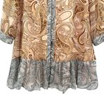 Laundry by Shelli Segal Paisley Pleated Shirt Dress Long Sleeve Photo 2