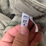 Loft  Women Size 27‎ The Curvy Straight Crop Denim Green Jeans Photo 7