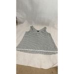 Worthington  Womens Medium Sleeveless Blouse White Green‎ Black Checkered Photo 6