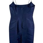 Blumarine Navy Silk Spaghetti Strap Slip Dress Blue Size 10 Photo 2