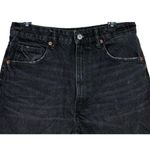 ZARA  High Waisted Loose Fit Classic Cotton Denim Jean Shorts 10 Black #3805 Photo 1
