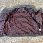 SONOMA Life+Style Suede Cropped Jacket Women XL Gray Button Front Collar Pocket Photo 7