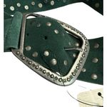 Free People NWT  Gemini Hip Belt / Green Buffalo‎ Suede Leather Size S / M Photo 2