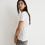 Madewell White Whisper Cotton V-Neck Tee Shirt Top Size XXS Photo 1