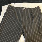 Future Collective Black Pinstripe Dress Pants Professional Business Wear 24W/26W White Photo 0