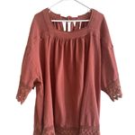 Free People Large Boho Short Dress Rust Bohemian Hippie Vacation Photo 11