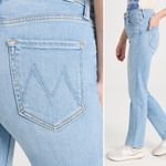NWT MOTHER Denim High Waisted Rider Skimp Jeans in High Life wash Size 28 Blue Photo 3