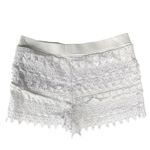 EXPRESS Women's Medium White Shorts Elastic Waist Summer Beach Bohemian Festival Photo 1