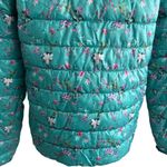 OODJI Floral Green Lightweight Puffer Jacket Coat Size 44/ US Small Photo 7