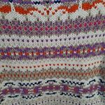 Ralph Lauren Lauren Ralph‎ Lauren Scoop Neck White and Geometric Sweater Photo 1