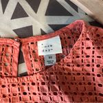 A New Day  Terracotta Orange Cotton Eyelet Short Sleeve Keyhole Boxy‎ Top Size XS Photo 7