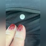 Lululemon  Women's Crop Black Capri Legging Size 6 Ruched Ruffled Mesh Photo 6