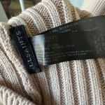 ALLSAINTS Beige Wool Blend Beanie and Scarf Matching Set Ribbed Winter Snow Photo 4